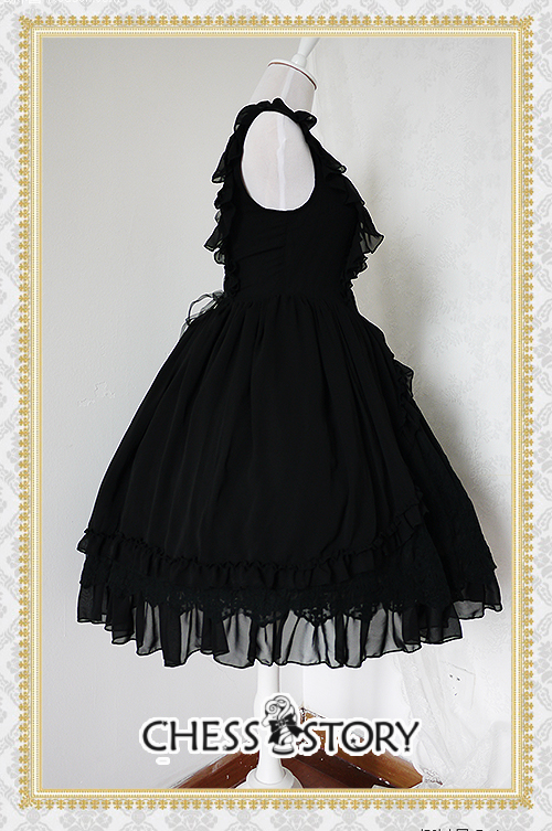 Sweet Chiffon Le Ballet Embroidery Lace Chess Story Lolita Jumper Dress