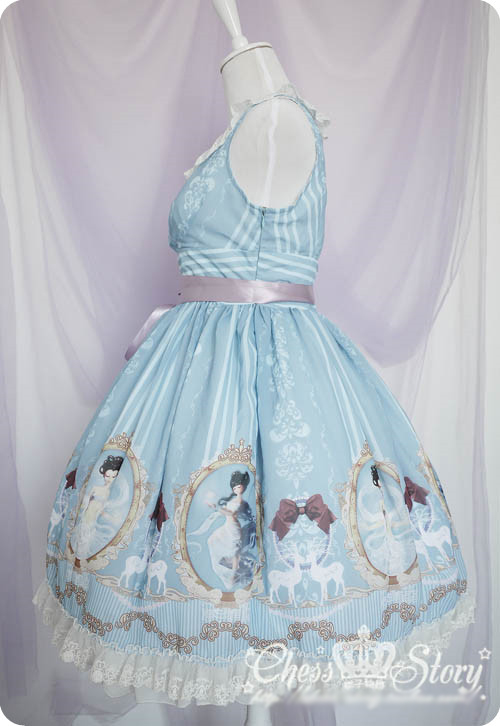 Sweet Chiffon Fairy in the Air Chiffon Chess Story Lolita JSK Dress