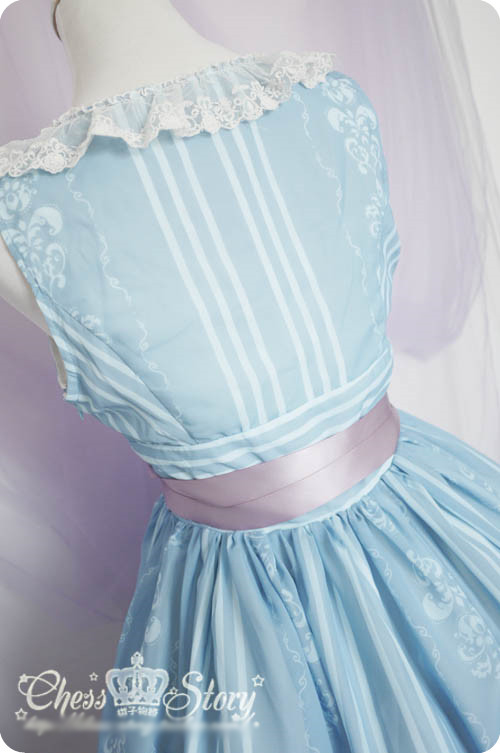 Sweet Chiffon Fairy in the Air Chiffon Chess Story Lolita JSK Dress