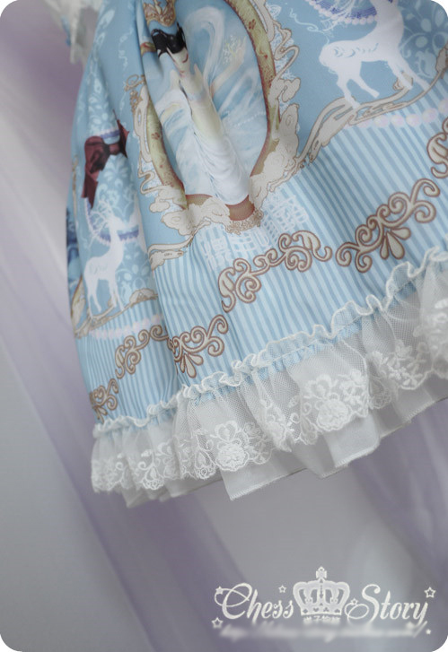 Sweet Chiffon Fairy in the Air Chiffon Chess Story Lolita JSK Dress