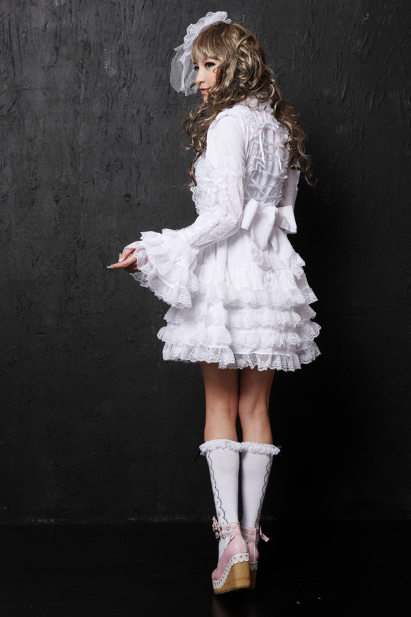 Lace Ribbon Flounced GLP Lolita Dresses