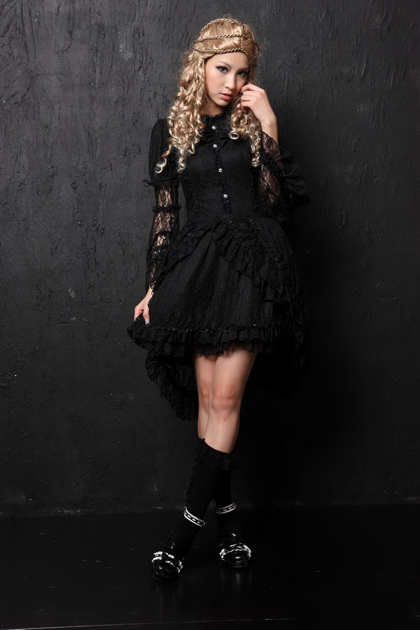 Multilayer Trumpet Sleeves Lace Princess GLP Lolita Dresses