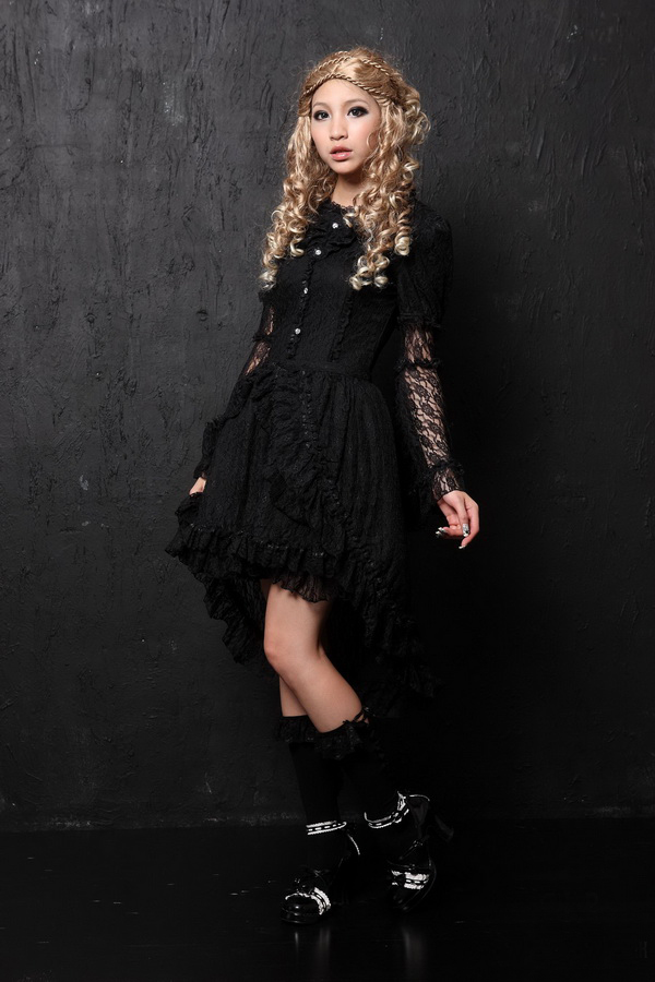 Multilayer Trumpet Sleeves Lace Princess GLP Lolita Dresses