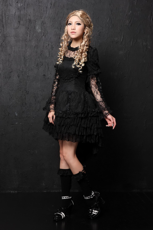 Sweet Flounced Lace Long Sleeves GLP Lolita Dresses