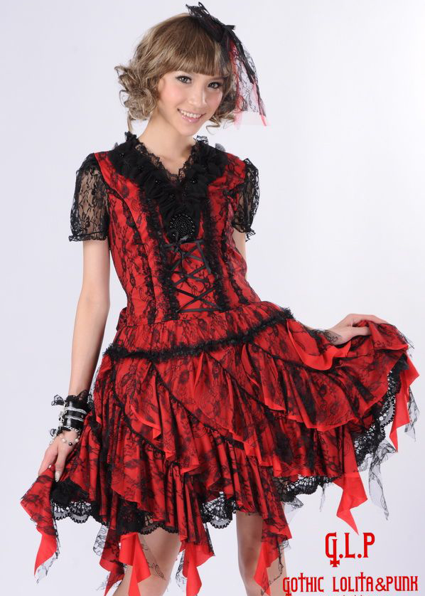 Irregular Gorgeous Flounced Bow Hollow GLP Lolita Dresses