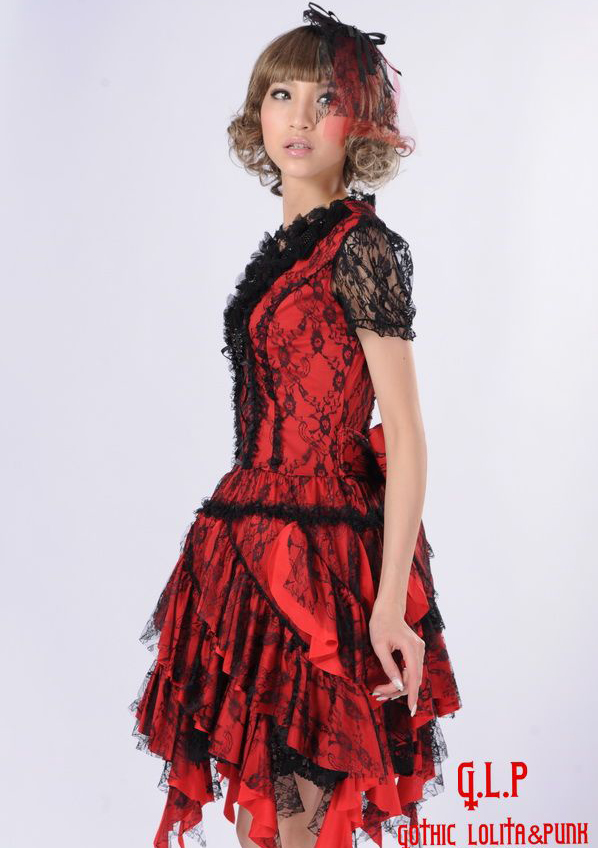 Irregular Gorgeous Flounced Bow Hollow GLP Lolita Dresses