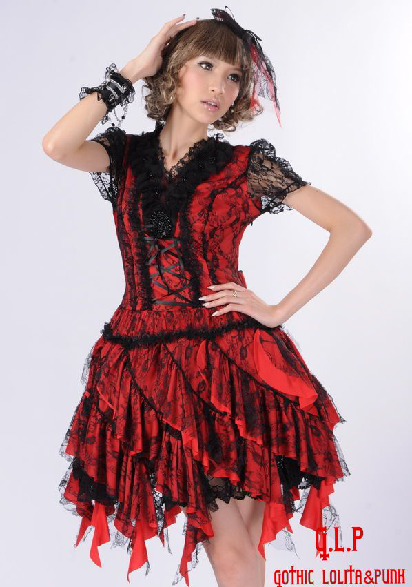 Irregular Gorgeous Flounced Bow Hollow GLP Lolita Dresses