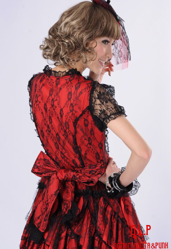 Irregular Gorgeous Flounced Bow Hollow GLP Lolita Dresses