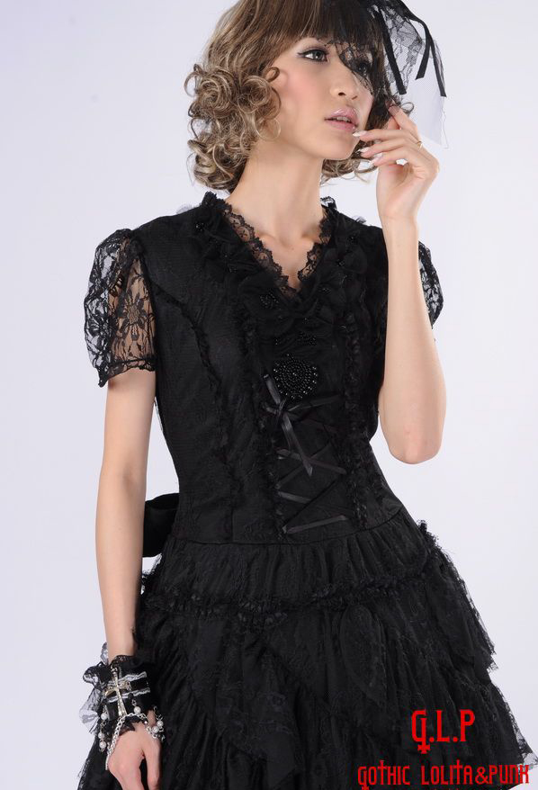 Irregular Gorgeous Flounced Bow Hollow GLP Lolita Dresses