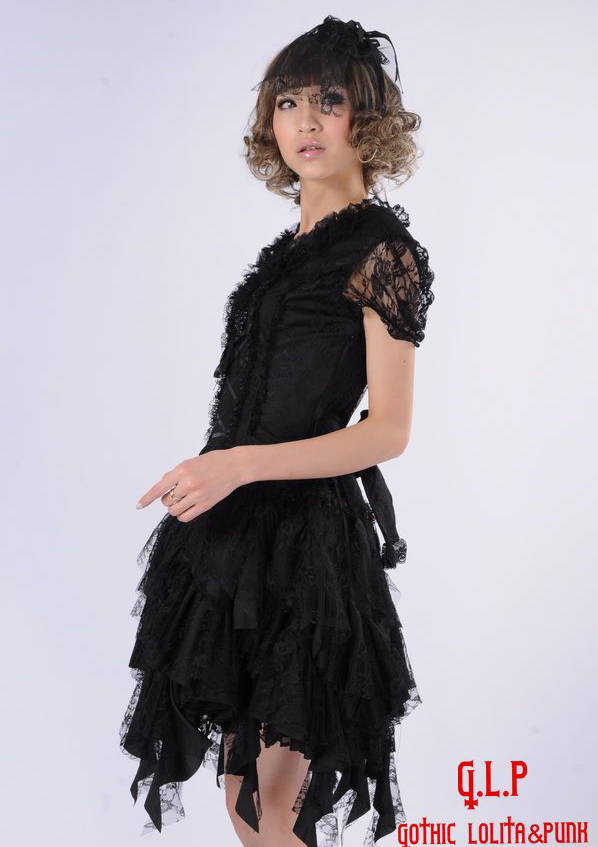 Irregular Gorgeous Flounced Bow Hollow GLP Lolita Dresses