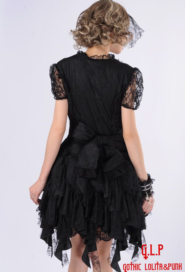 Irregular Gorgeous Flounced Bow Hollow GLP Lolita Dresses