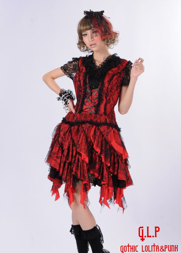 Irregular Gorgeous Flounced Bow Hollow GLP Lolita Dresses