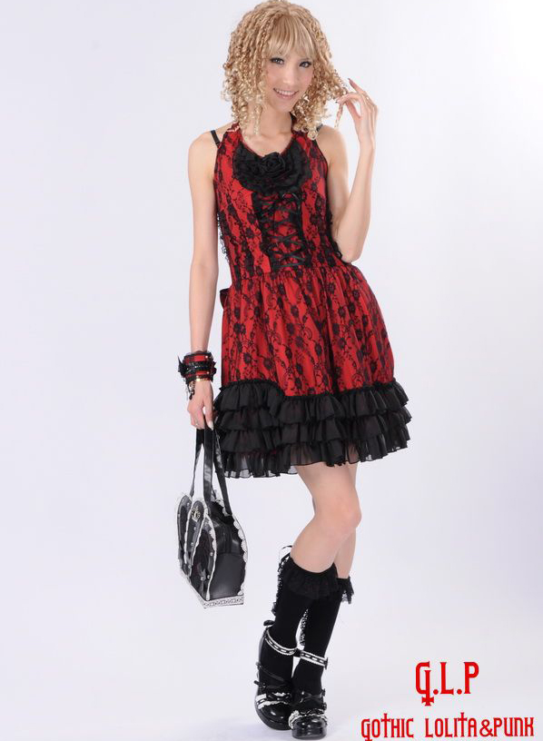 Princess Lace straps Gothic Tassel Hook Flower Hollow Waves GLP Lolita Dresses