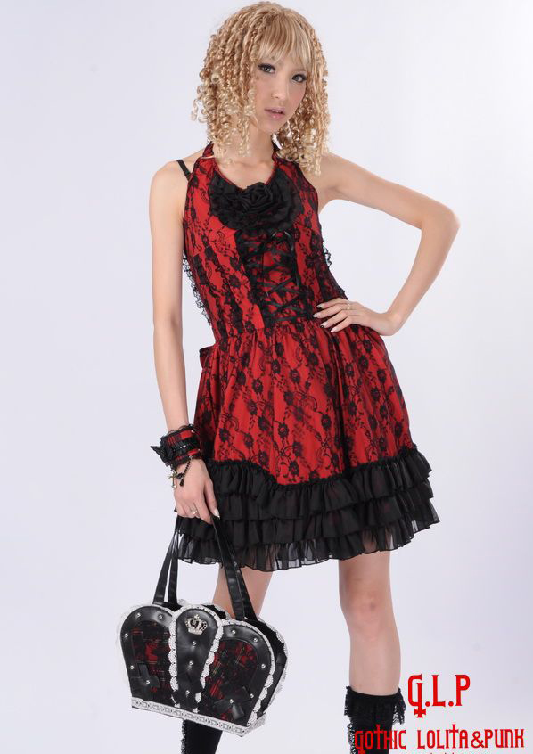 Princess Lace straps Gothic Tassel Hook Flower Hollow Waves GLP Lolita Dresses