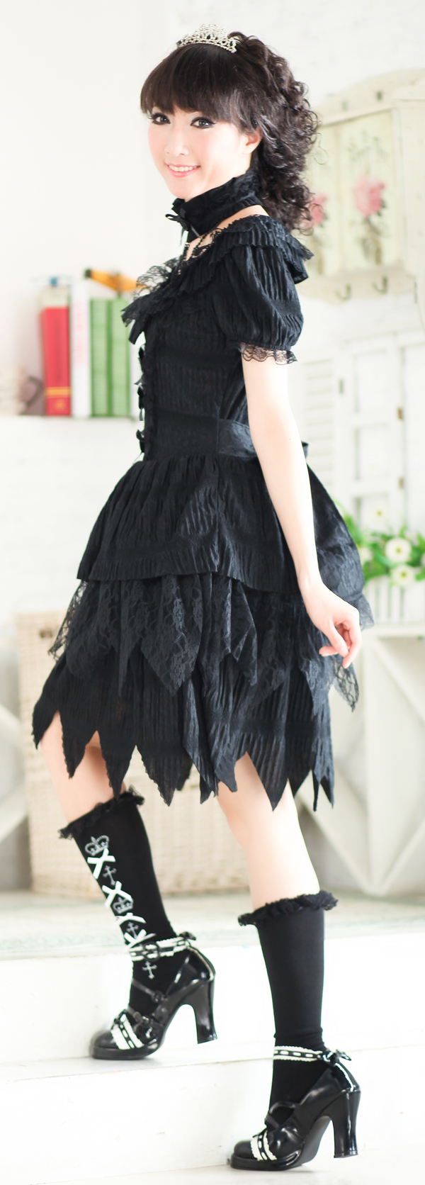 Chiffon Slim Irregular With Collar GLP Lolita Dresses