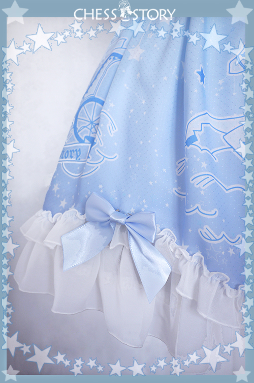 Sweet POLYESTER Dreamy Starry Night Print Chess Story Lolita JSK Vest Skirt