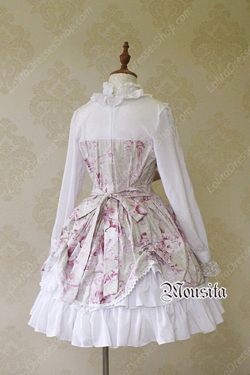 Sweet Chiffon Vitoria Rose Bow False Two Mousita Lolita Dress