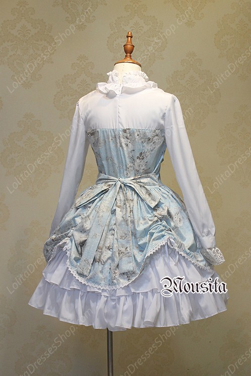 Sweet Chiffon Vitoria Rose Bow False Two Mousita Lolita Dress