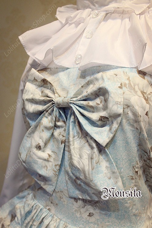 Sweet Chiffon Vitoria Rose Bow False Two Mousita Lolita Dress