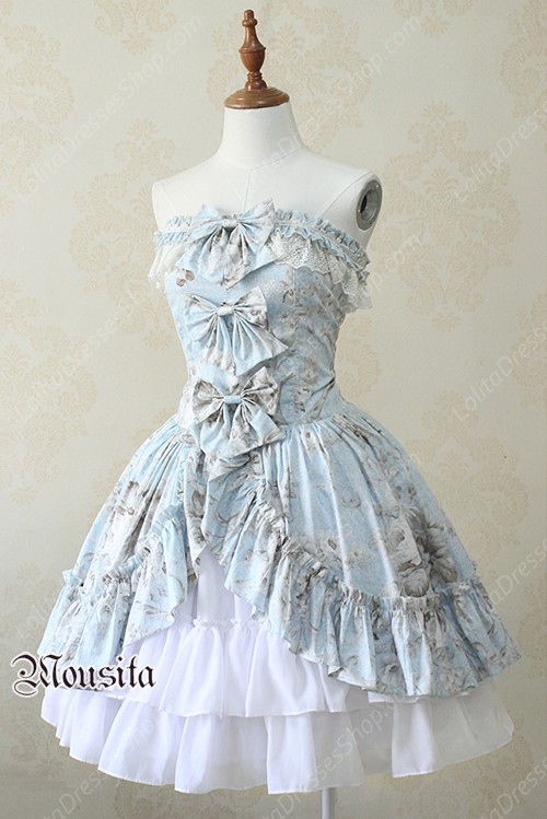 Sweet Chiffon Vitoria Rose Bow Mousita Lolita Dress