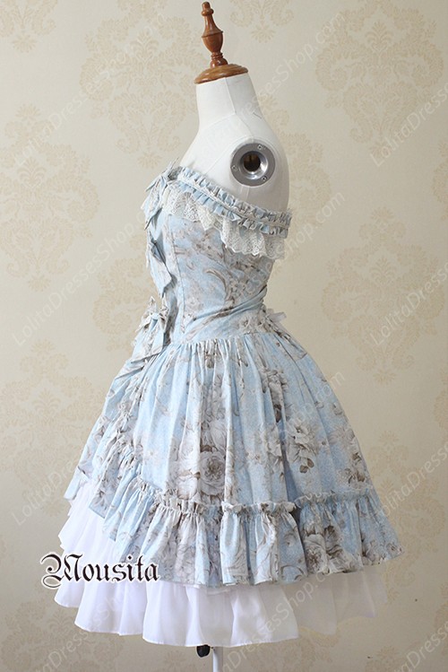 Sweet Chiffon Vitoria Rose Bow Mousita Lolita Dress