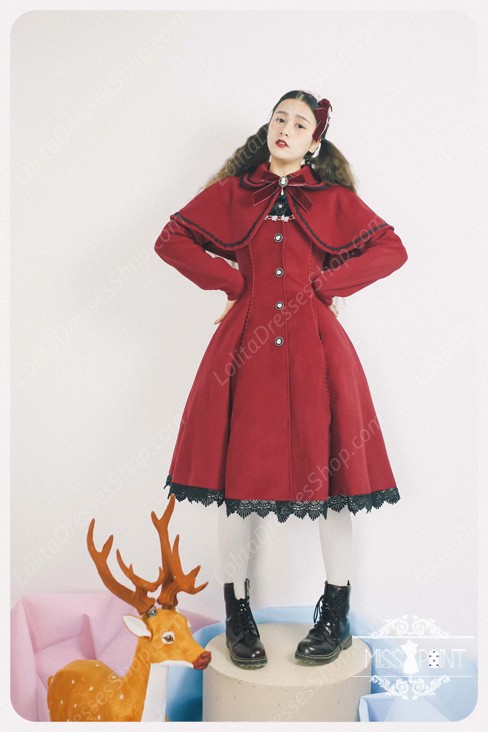 Sweet Woolen Countess Vintage Elegant Cloak Coat Lolita Suit