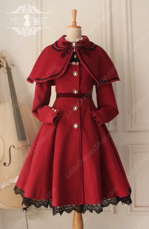 Sweet Woolen Countess Vintage Elegant Cloak Coat Lolita Suit