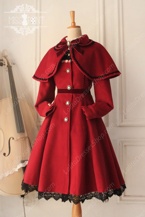 Sweet Woolen Countess Vintage Elegant Cloak Coat Lolita Suit