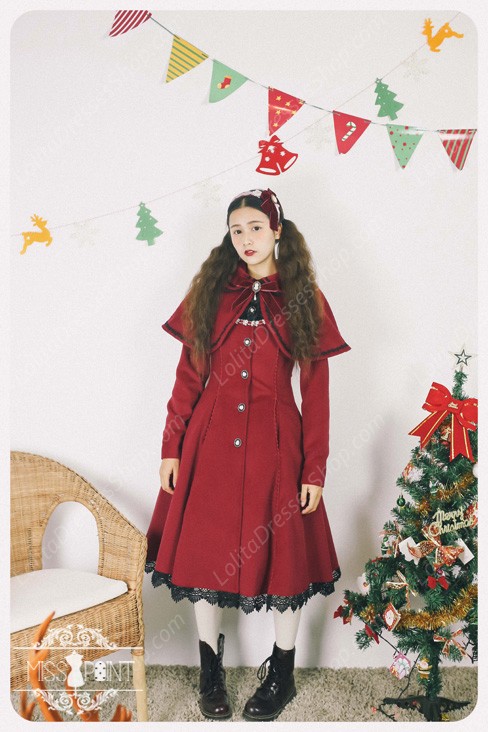 Sweet Woolen Countess Vintage Elegant Cloak Coat Lolita Suit