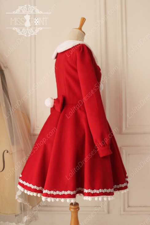 Sweet Woolen Little Red Riding Hood Fairy Tale Lovely Lolita Dress