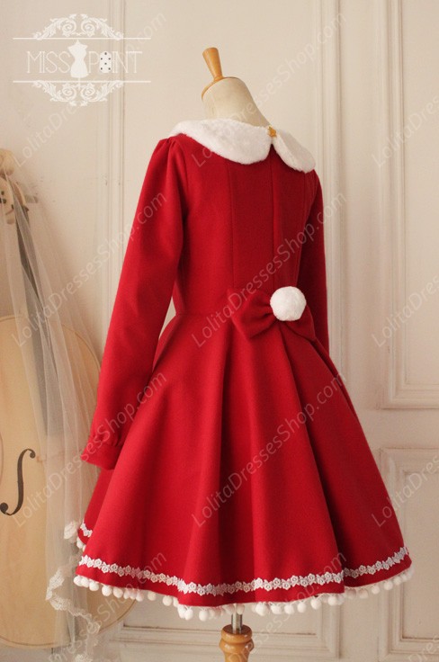 Sweet Woolen Little Red Riding Hood Fairy Tale Lovely Lolita Dress