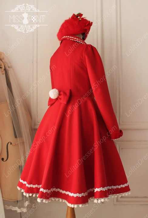 Sweet Woolen Vintage Little Red Riding Hood Fairy Tale Lovely Coat Lolita Coat