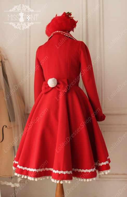 Sweet Woolen Vintage Little Red Riding Hood Fairy Tale Lovely Coat Lolita Coat