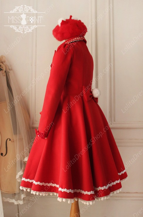 Sweet Woolen Vintage Little Red Riding Hood Fairy Tale Lovely Coat Lolita Coat