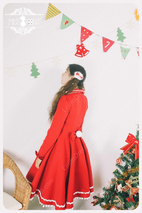 Sweet Woolen Vintage Little Red Riding Hood Fairy Tale Lovely Coat Lolita Coat