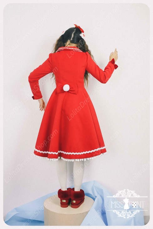 Sweet Woolen Vintage Little Red Riding Hood Fairy Tale Lovely Coat Lolita Coat