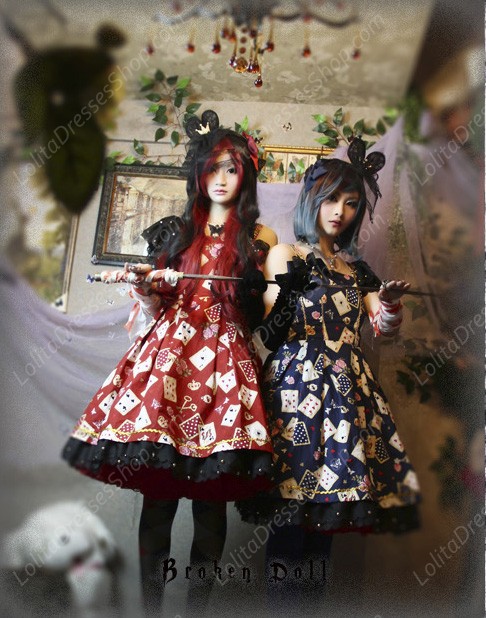 Broken Doll Poker Face Red And Blue Double Color Classical Puppets CP