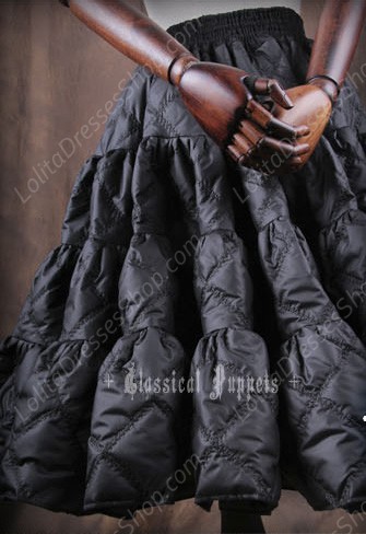 WINTER IS COMING A Line Classical Puppets Long Cotton-padded Jacked Petticoat Outside