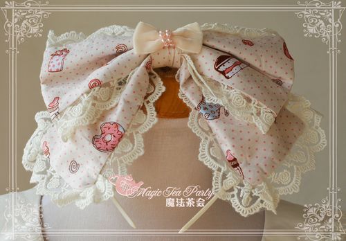 Sweet Time Lovely Print Magic Tea Party Lolita JSK Hair Hoop