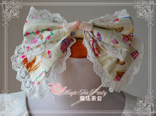 Sweet Time Lovely Print Magic Tea Party Lolita JSK Hair Hoop