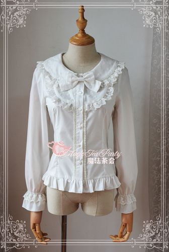 Sweet Cotten Lovely Heart Language Magic Tea Party Lolita Blouse