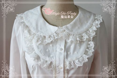 Sweet Cotten Lovely Heart Language Magic Tea Party Lolita Blouse