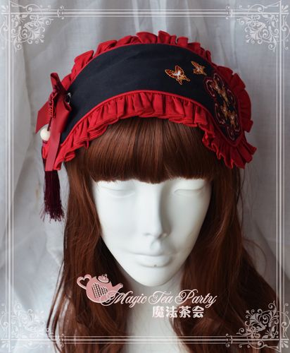 Sweet Cotten Chinese Style Embroidery Magic Tea Party Lolita Hair Hoop