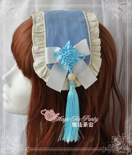 Sweet Cotten Chinese Style Embroidery Magic Tea Party Lolita Hair Hoop