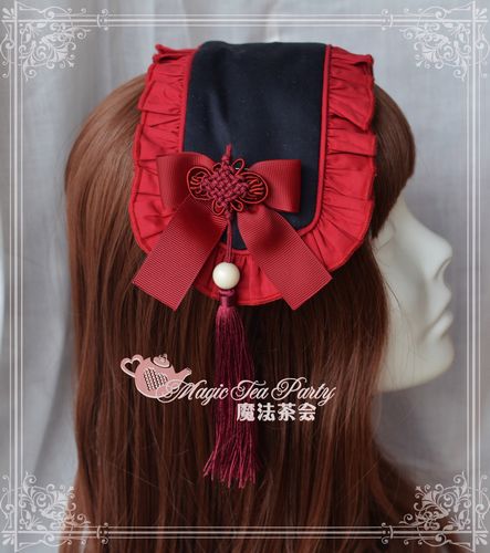 Sweet Cotten Chinese Style Embroidery Magic Tea Party Lolita Hair Hoop