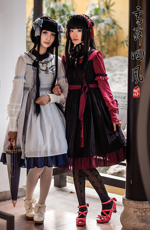 Elegant Long Sleeves Qi Chess Story Lolita OP Dress