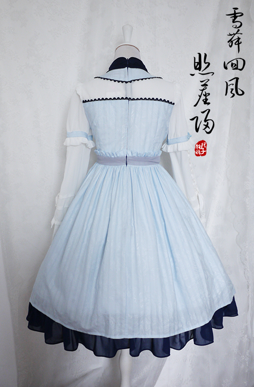 Elegant Long Sleeves Qi Chess Story Lolita OP Dress