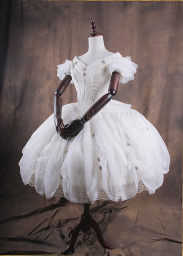 Elisabeth Diamond Star Light Gold Classical Puppets Lolita OP Dress