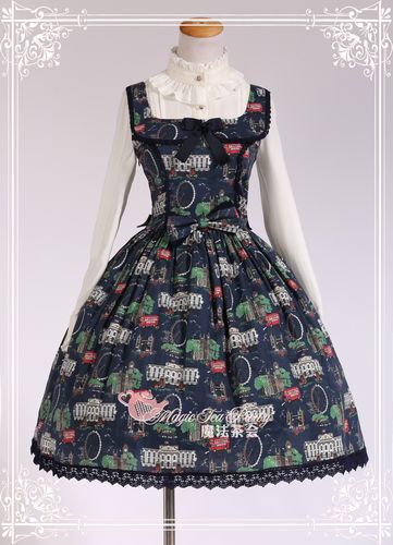 Sweet Cotten London Elements Magic Tea Party Lolita Jumper Dress