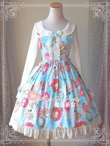 Sweet Cotten Paris Garden Magic Tea Party Lolita OP Dress